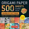 KNYGA Tuttle Tuttle Studio Origami Paper 500 sheets Marbled Patterns 4" (10 cm)