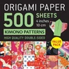 KNYGA Tuttle Tuttle Studio Origami Paper 500 sheets Kimono Patterns 4" (10 cm)