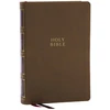 KNYGA Zondervan KJV Holy Bible: Compact Bible with 43,000 Center-Column Cross References, Brown Leathersoft, Raudona Letter, Comfort Print: King James Version