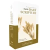 KNYGA Zondervan NASB, Daily Scripture, Super Giant Print, Paperback, Baltas/Gold, 1995 Text, Comfort Print