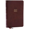 KNYGA Zondervan NKJV, Single-Column Reference Bible, Verse-by-verse, Brown Leathersoft, Raudona Letter, Comfort Print