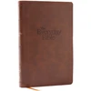 KNYGA Zondervan NKJV, The Everyday Bible, Brown Leathersoft, Raudona Letter, Comfort Print
