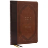 KNYGA Zondervan Publishing KJV Holy Bible: Giant Print Thinline Bible, Brown Leathersoft, Raudona Letter, Comfort Print (Thumb Indexed): King James Version (Vintage Series)