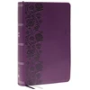 KNYGA Zondervan Publishing KJV Holy Bible: Large Print Single-Column with 43,000 End-of-Verse Cross References, Violetinė Leathersoft, Personal Size, Raudona Letter, (Thumb Indexed): King James Version