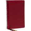 KNYGA Zondervan Publishing KJV Holy Bible: Large Print Single-Column with 43,000 End-of-Verse Cross References, Raudona Goatskin Leather, Premier Collection, Personal Size, Thumb Indexed: King James Version