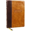 KNYGA Zondervan Publishing KJV Holy Bible with Apocrypha and 73,000 Center-Column Cross References, Brown Leathersoft, Raudona Letter, Comfort Print: King James Version