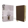 KNYGA Zondervan Publishing NASB, Thinline Bible, Large Print, Passaggio Setting, Leathersoft, Brown, Raudona Letter, 1995 Text, Comfort Print