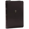 KNYGA Zondervan Publishing NKJV Compact Paragraph-Style Bible w/ 43,000 Cross References, Juodas Leathersoft with zipper, Raudona Letter, Comfort Print: Holy Bible, New King James Version