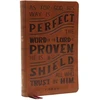 KNYGA Zondervan Publishing NKJV, Personal Size Reference Bible, Verse Art Cover Collection, Leathersoft, Tan, Raudona Letter, Thumb Indexed, Comfort Print