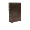 KNYGA Zondervan Publishing NKJV, Personal Size Reference Bible, Sovereign Collection, Leathersoft, Brown, Raudona Letter, Comfort Print