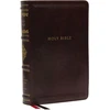 KNYGA Zondervan Publishing NKJV, Personal Size Reference Bible, Sovereign Collection, Leathersoft, Brown, Raudona Letter, Thumb Indexed, Comfort Print