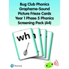 KNYGA Bookshop Bug Club Phonics Grapheme-Sound Picture Frieze Cards Year 1 Phase 5 Phonics screening pack (A4)