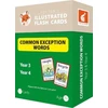 KNYGA Bookshop Common Exception Words Flash Cards: Year 3 and Year 4 Words - Perfect for Home Learning - with 106 Colourful Illustrations