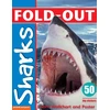KNYGA Bookshop Fold-Out Poster Sticker Book: Sharks