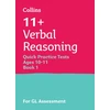 KNYGA Collins 11 11+ Verbal Reasoning Quick Practice Tests Age 10-11 (Year 6) Book 1