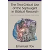KNYGA Emanuel Tov Text-Critical Use of the Septuagint in Biblical Research
