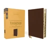 KNYGA Frank Charles Thompson KJV, Thompson Chain-Reference Bible, Genuine Leather, Calfskin, Brown, Raudona Letter, Thumb Indexed, Comfort Print
