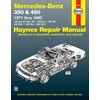 KNYGA John Haynes Mercedes-Benz 350 &amp; 450 covering 350 SL Roadster, 450 SL/SLC Coupe &amp; Roadster, 450 SE/SEL V8 Sedan (1971-1980) Haynes Repair Manual (USA)