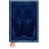 KNYGA paperblanks Inkblot (Old Leather Collection) Midi 12-month Horizontal Hardback Dayplanner 2025 (Elastic Band Closure)