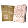 KNYGA Passion Jesus Bible Artist Edition, ESV, (With Thumb Tabs to Help Locate the Books of the Bible), Leathersoft, Peach Floral, Thumb Indexed