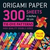 KNYGA Tuttle Publishing Company Staff Origami Paper 300 sheets Tie-Dye Patterns 4" (10 cm)