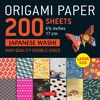 KNYGA Tuttle Publishing Origami Paper 200 sheets Japanese Washi Patterns 6.75 inch