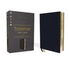KNYGA Zondervan NASB, Thompson Chain-Reference Bible, Large Print, Leathersoft, Navy, 1995 Text, Raudona Letter, Comfort Print