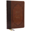 KNYGA Zondervan Publishing KJV Holy Bible: Giant Print Thinline Bible, Brown Leathersoft, Raudona Letter, Comfort Print: King James Version (Vintage Series)