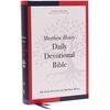 KNYGA Zondervan Publishing NKJV, Matthew Henry Daily Devotional Bible, Hardcover, Raudona Letter, Thumb Indexed, Comfort Print