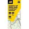 KNYGA Bookshop AA Road Map North of England &amp; Scottish Borders