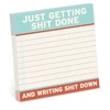 KNYGA Bookshop Knock Knock Getting Shit Done Sticky Notes (4 x 4-inches)