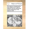 KNYGA Bookshop Manner of Receiving the Poor Sisters of St. Clare to Clothing