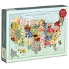 Dėlionė Bookshop Wendy Gold USA State Flowers 1000 Piece Puzzle