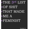 KNYGA Farida D 3rd LIST OF SHIT THAT MADE ME A FEMINIST