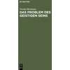 KNYGA Nicolai Hartmann Das Problem Des Geistigen Seins