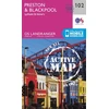 KNYGA Ordnance Survey Preston &amp; Blackpool, Lytham