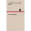 KNYGA Wilhelm Heinrich Riehl Land Und Leute