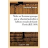 KNYGA Bookshop Note Sur La Messe Grecque Qui Se Chantait Autrefois A l'Abbaye Royale de Saint-Denis