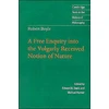KNYGA Bookshop Robert Boyle: A Free Enquiry into the Vulgarly Received Notion of Nature