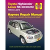 KNYGA Editors of Haynes Manuals Toyota HighLander (2001-2019) &amp; Lexus RX 300/330/350 (1999-2019) (USA)