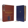 KNYGA Frank Charles Thompson NKJV, Thompson Chain-Reference Bible, Handy Size, Leathersoft, Navy, Raudona Letter, Comfort Print