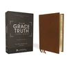 KNYGA Mohler, Jr., R. Albert NASB, The Grace and Truth Study Bible, Premium Goatskin Leather, Brown, Premier Collection, Juodas Letter, 1995 Text, Art Gilded Edges, Comfort Print
