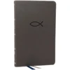 KNYGA Thomas Thomas Nelson NKJV, Thinline Bible Youth Edition, Leathersoft, Gray, Raudona Letter, Comfort Print