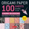 KNYGA Tuttle Tuttle Studio Origami Paper 100 Sheets Cherry Blossoms 6" (15 cm)