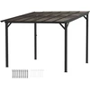Outsunny Tvirta metalinė sodo pergola (stoginė / paviljonas) su kietu polikarbonato stogu.
