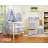 Bedding set 5-pcs with canopy- Hanging Hearts baltas polka dots one pilkas