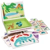 Adam Toys Magnetinė dinozaurų dėlionė su lenta ir 51 detalė, vaikams nuo 3 metų