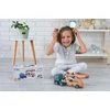 Adam Toys Medinė daugiafunkcė laweta su gelbėjimo automobiliais, vaikams nuo 18 mėn.