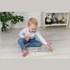 Adam Toys Medinė garsinė transporto priemonių dėlionė su rankenomis, vaikams nuo 2 metų