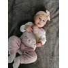 Adam Toys Medinis rožinis marakas su zuikučio figūra, kūdikiams nuo 5 mėn., sensoriniam vystymuisi